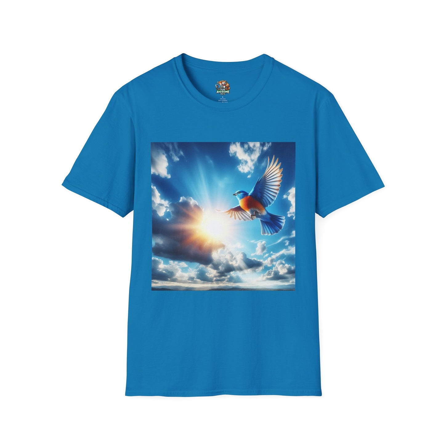 Bird flying into sun T-shirt