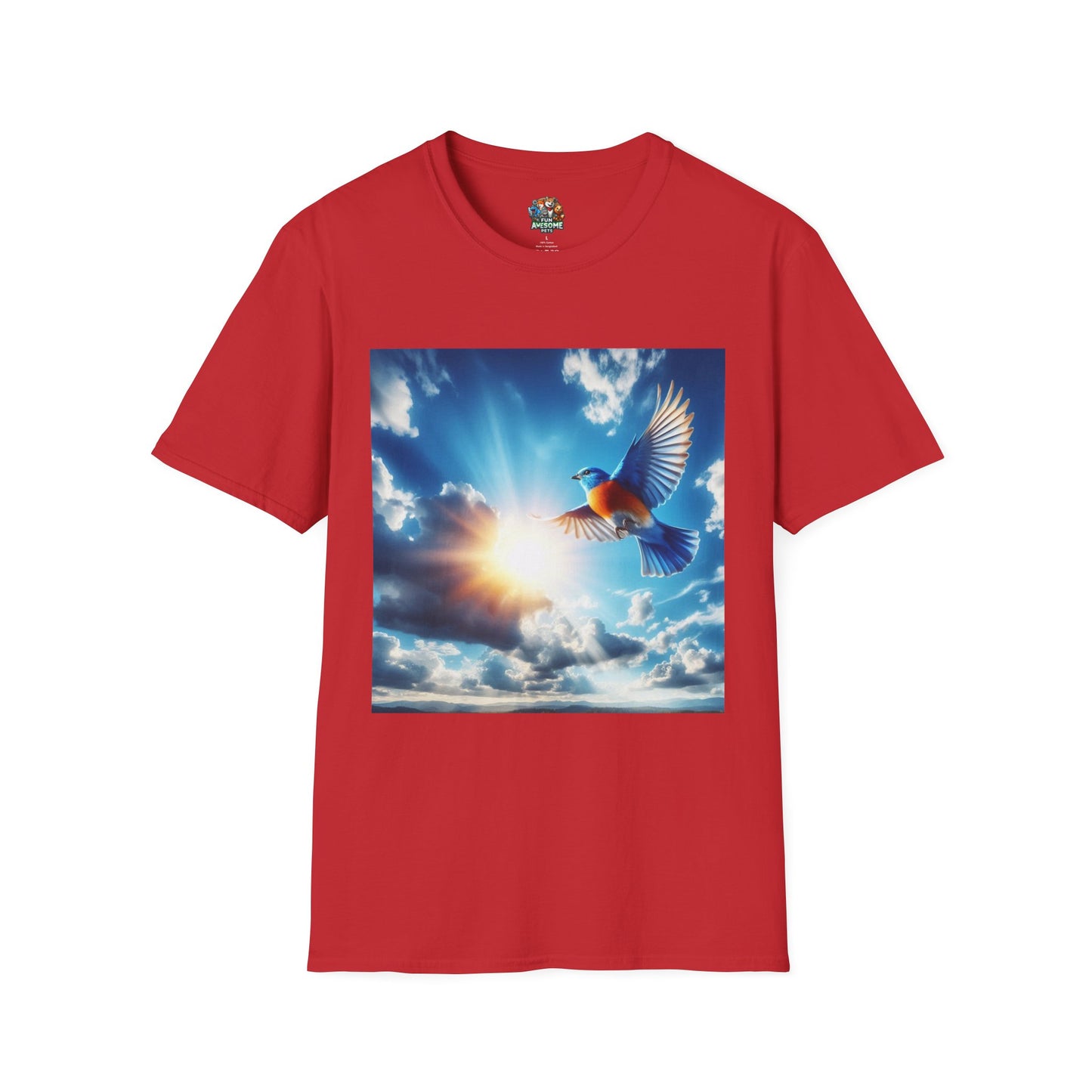 Bird flying into sun T-shirt