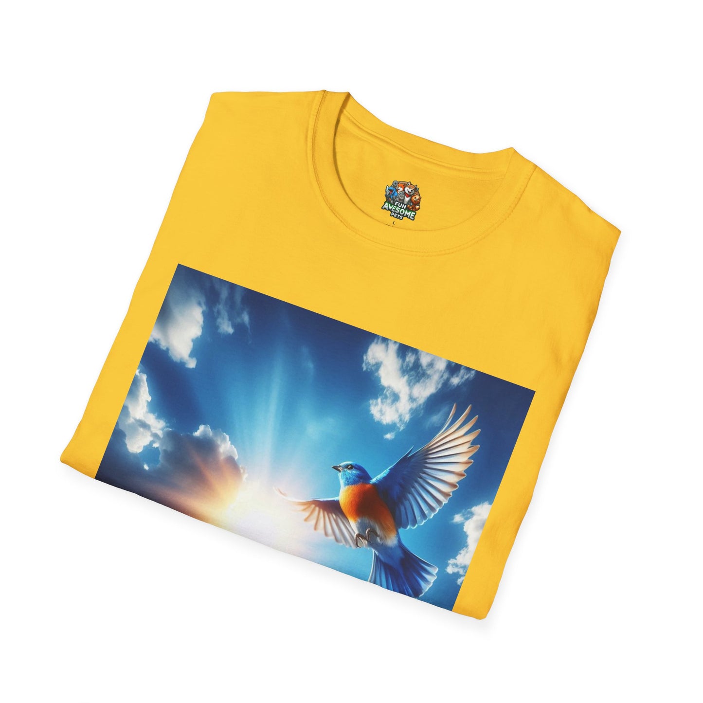 Bird flying into sun T-shirt
