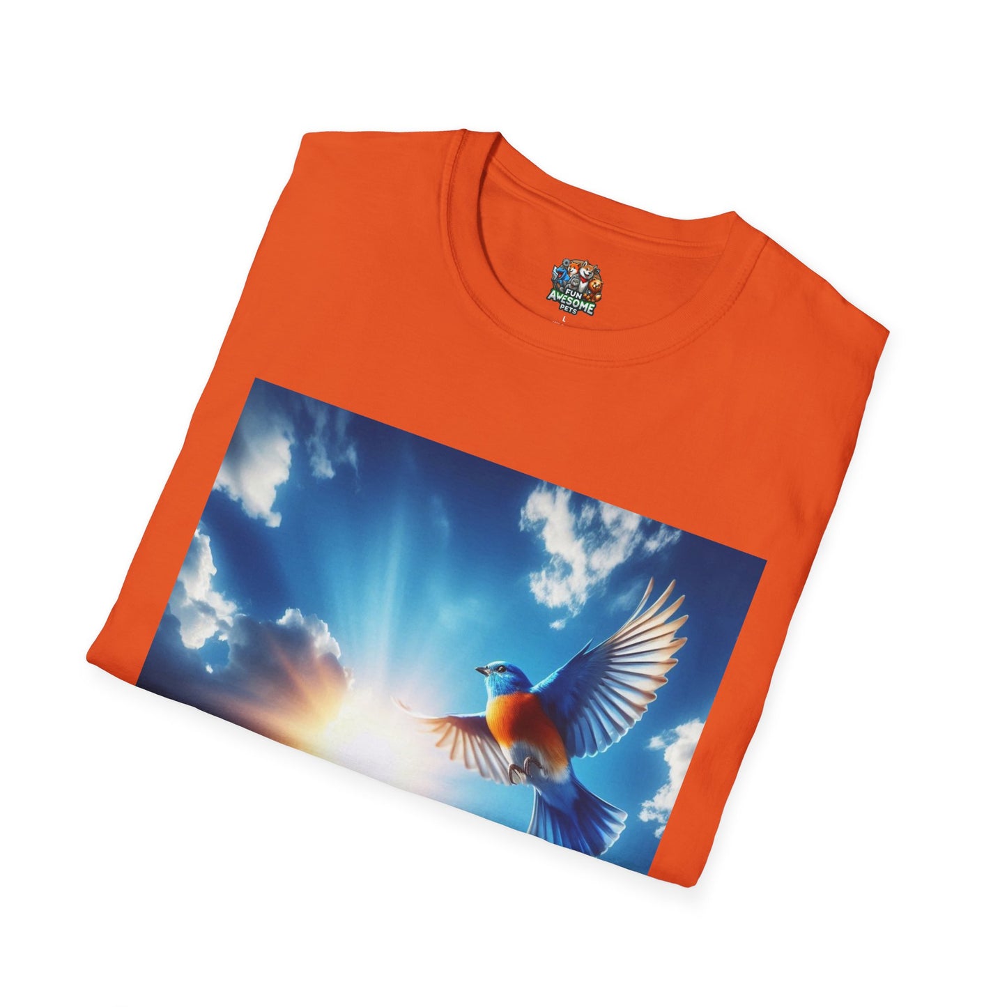 Bird flying into sun T-shirt