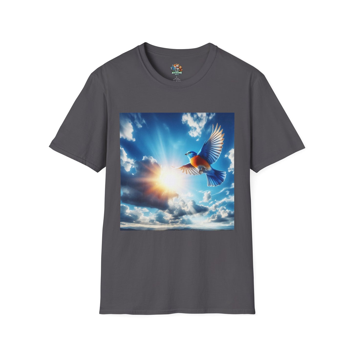 Bird flying into sun T-shirt