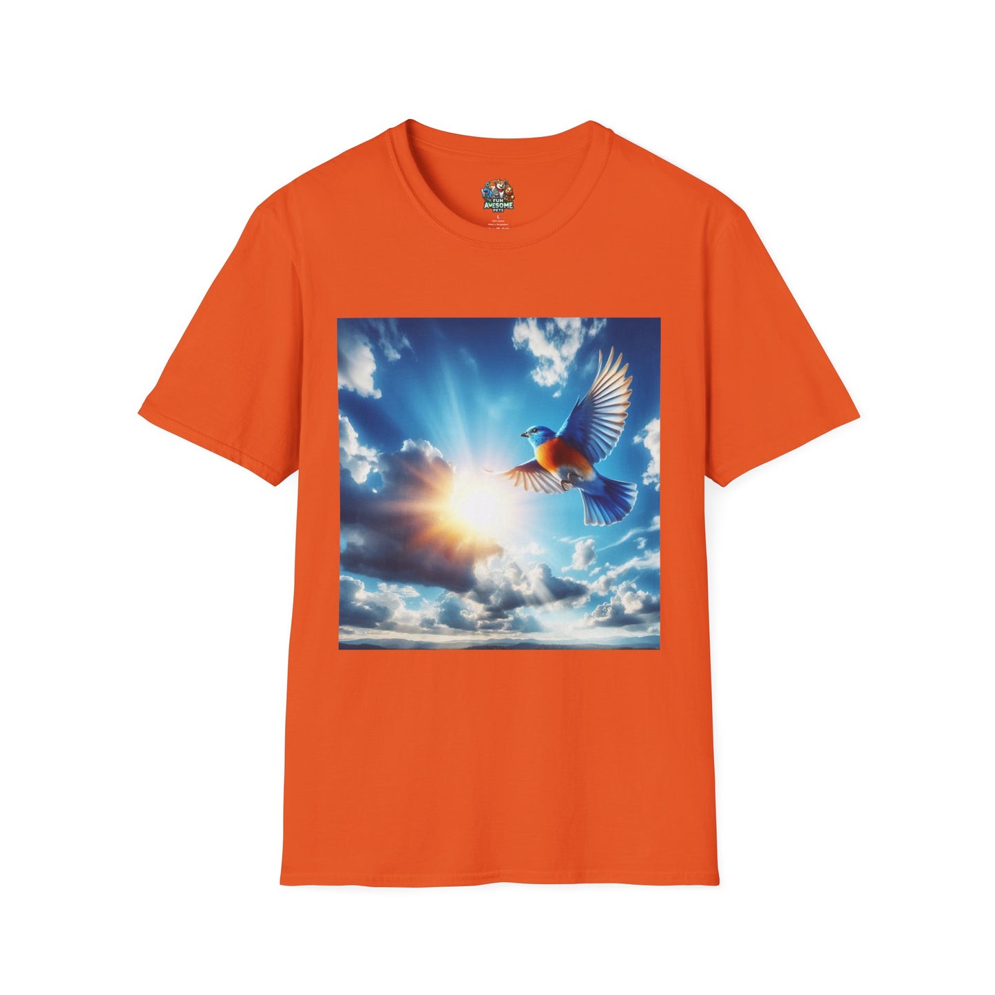 Bird flying into sun T-shirt