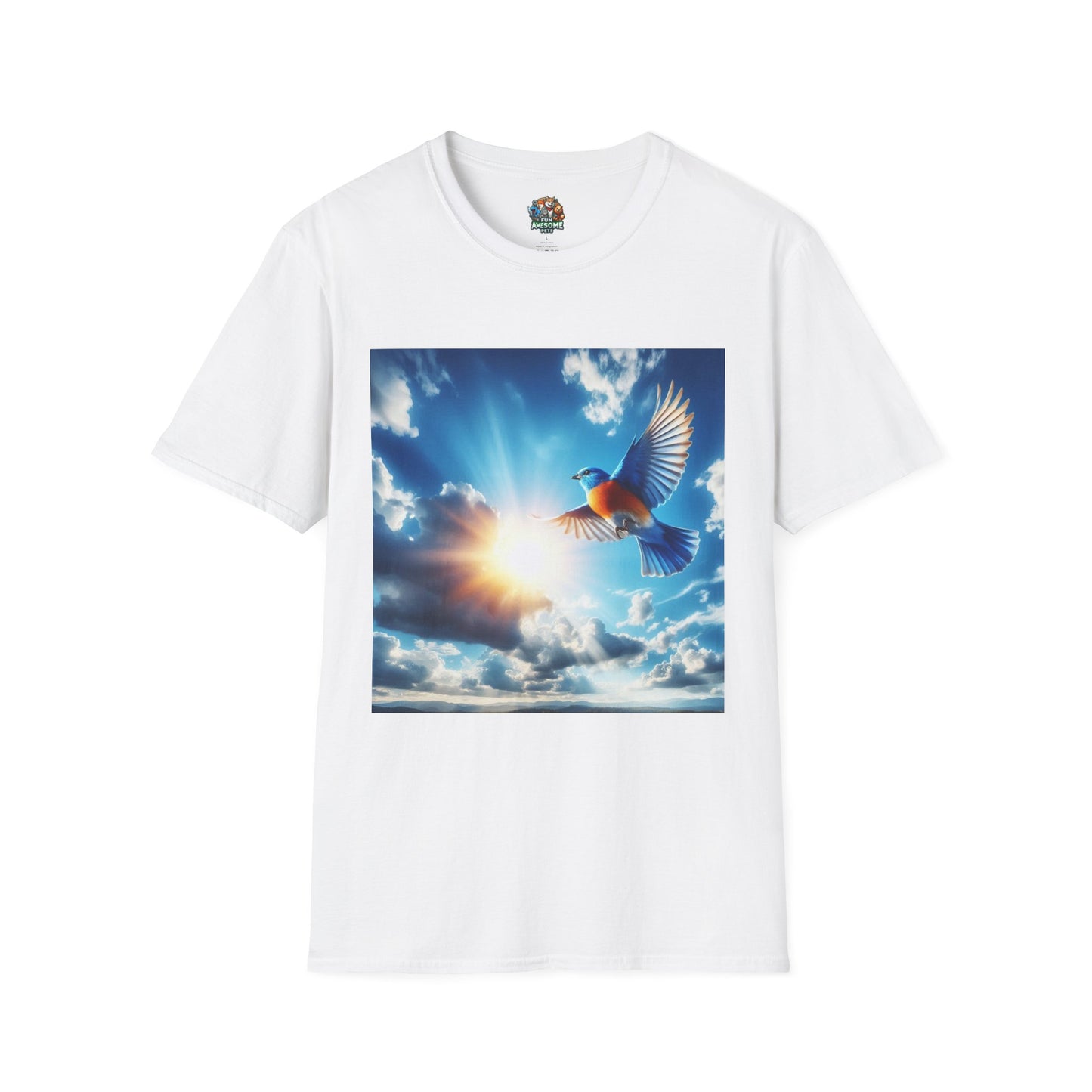 Bird flying into sun T-shirt