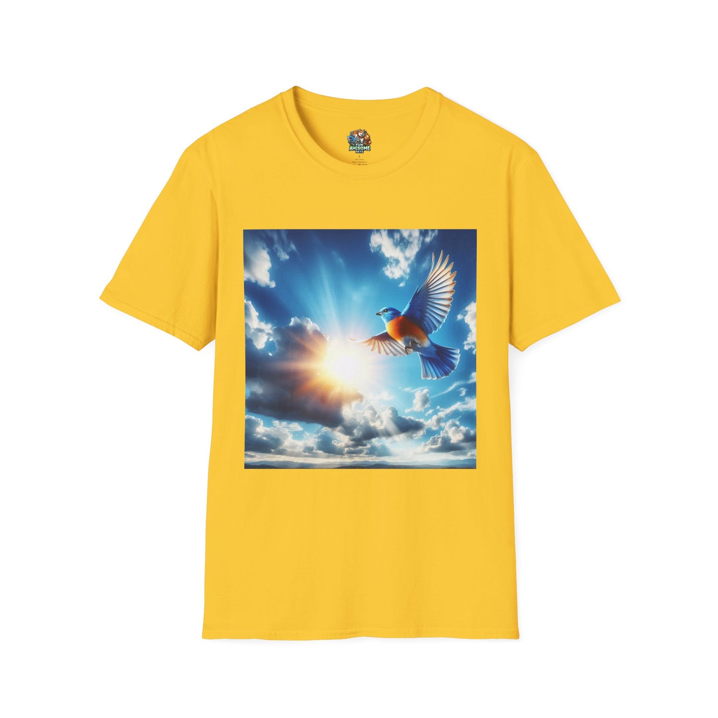 Bird flying into sun T-shirt