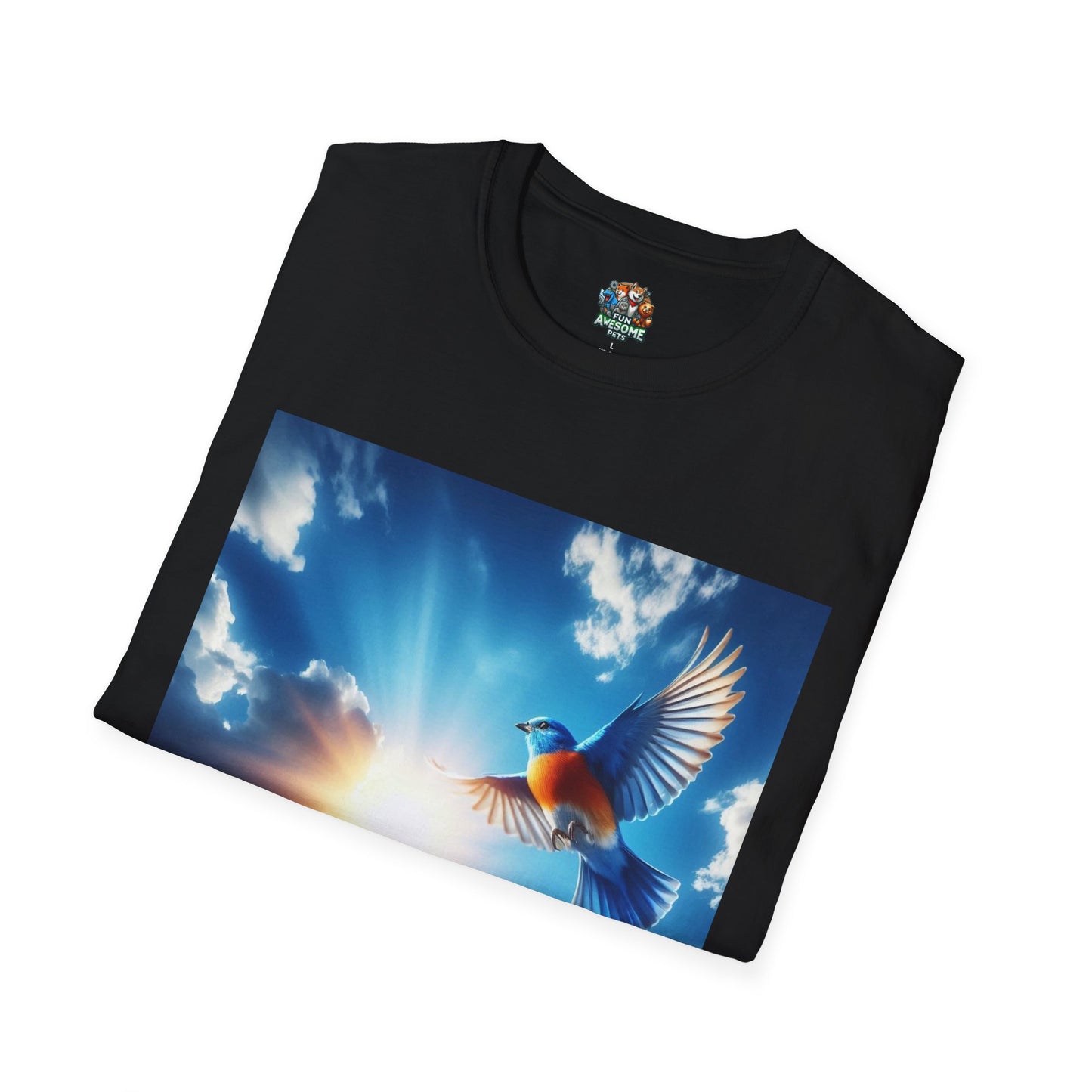 Bird flying into sun T-shirt