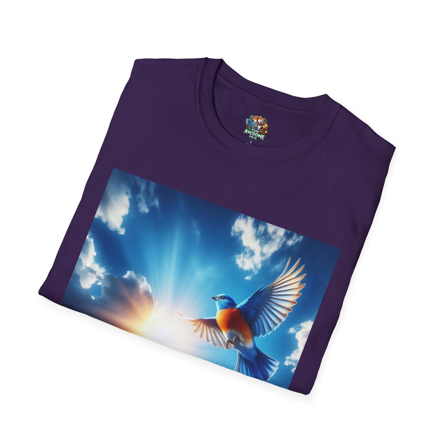 Bird flying into sun T-shirt