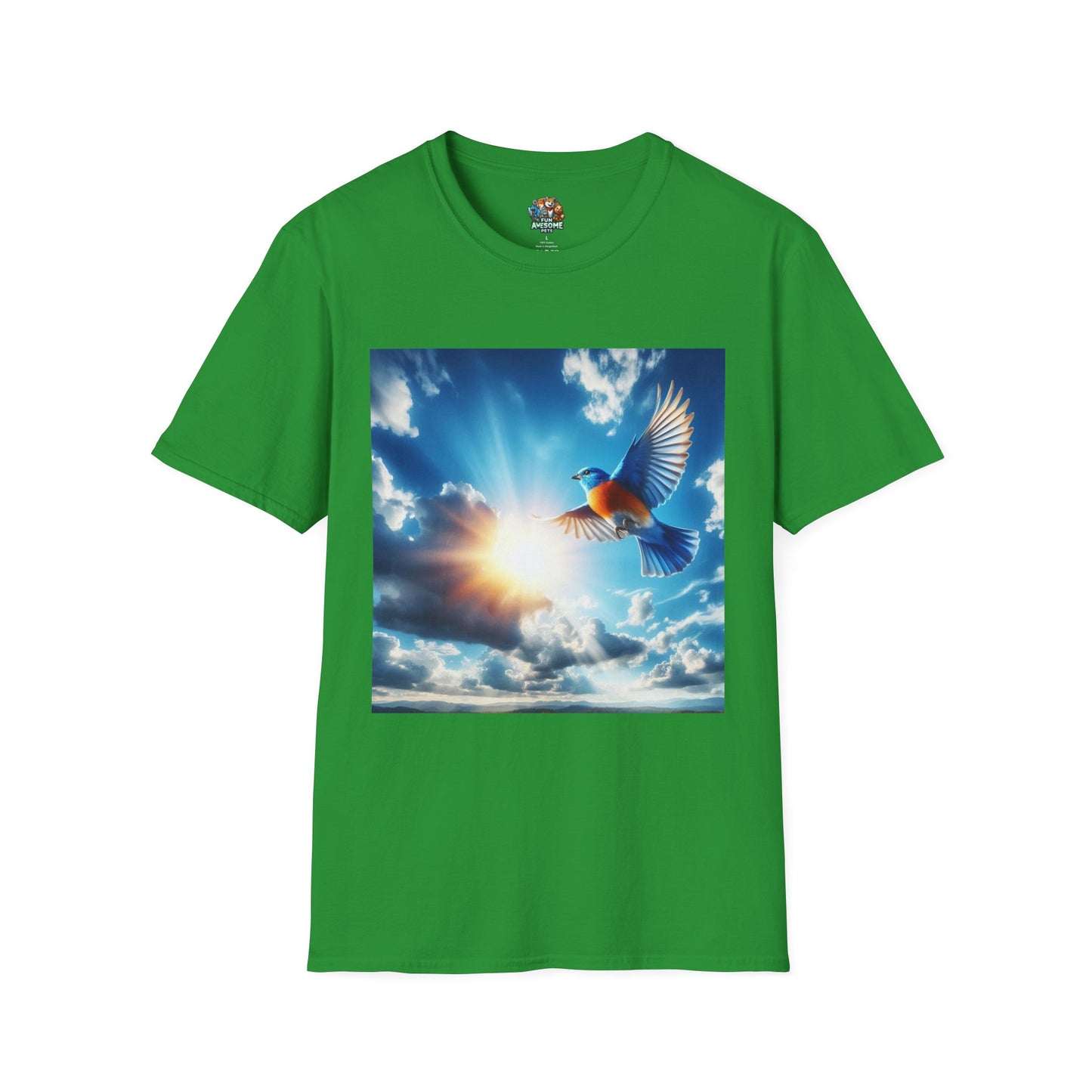 Bird flying into sun T-shirt