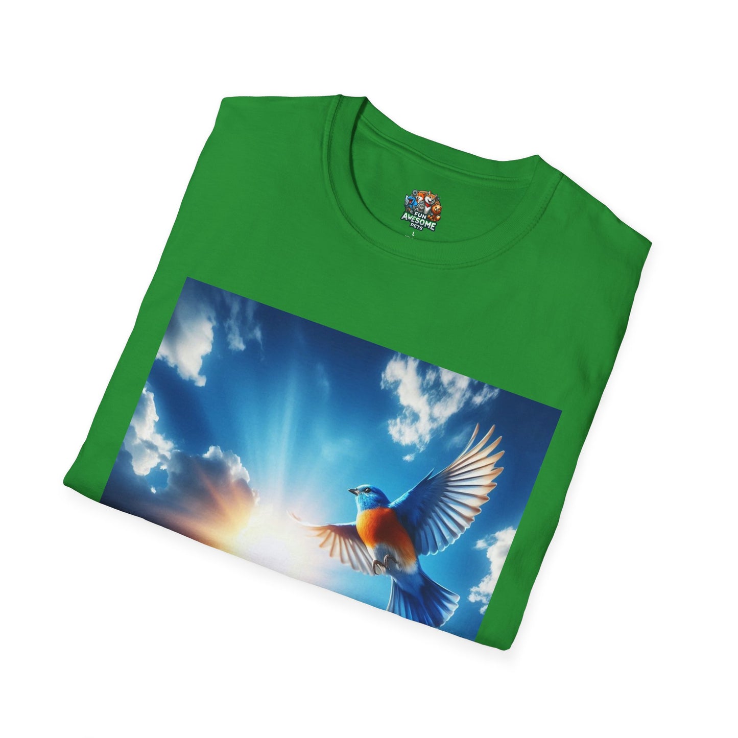 Bird flying into sun T-shirt